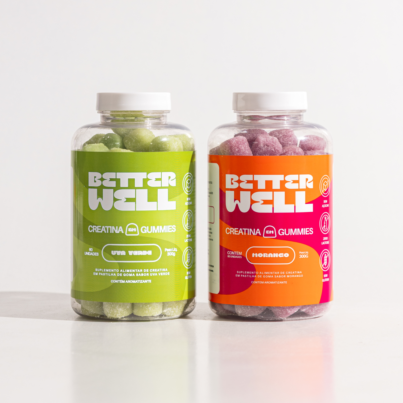 Creatina Morango + Creatina Uva Verde